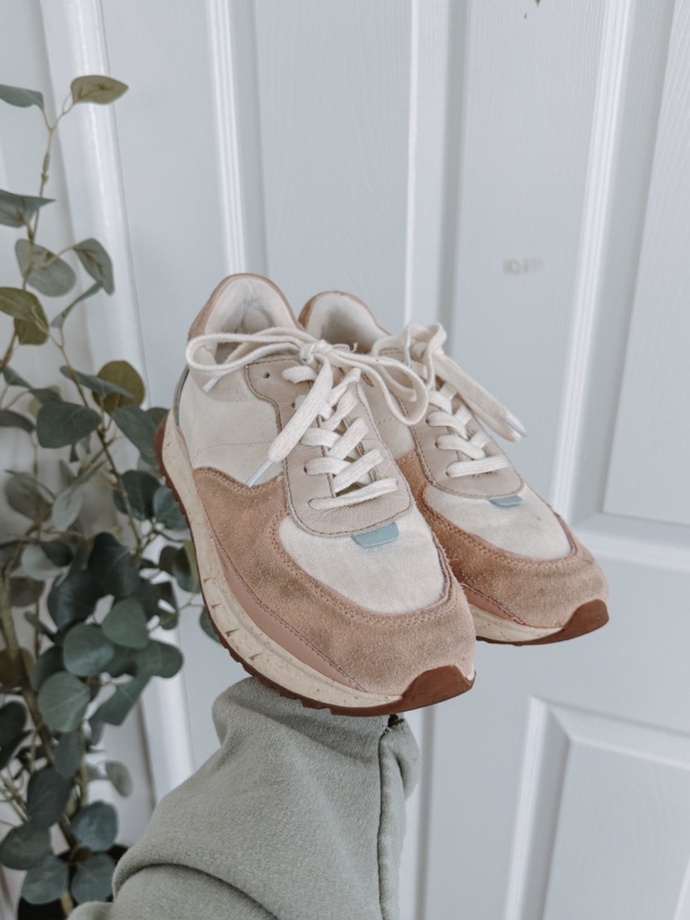Women's Pastel Panel Runner Sneakers - Pink & White - Picture 3 of 9